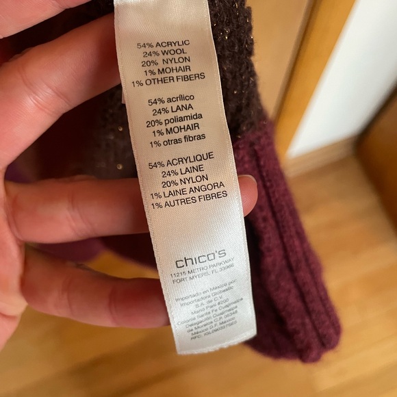 Chicos Abstract Wool Mohair Open Cardigan Duster Size M/L - Picture 4 of 8